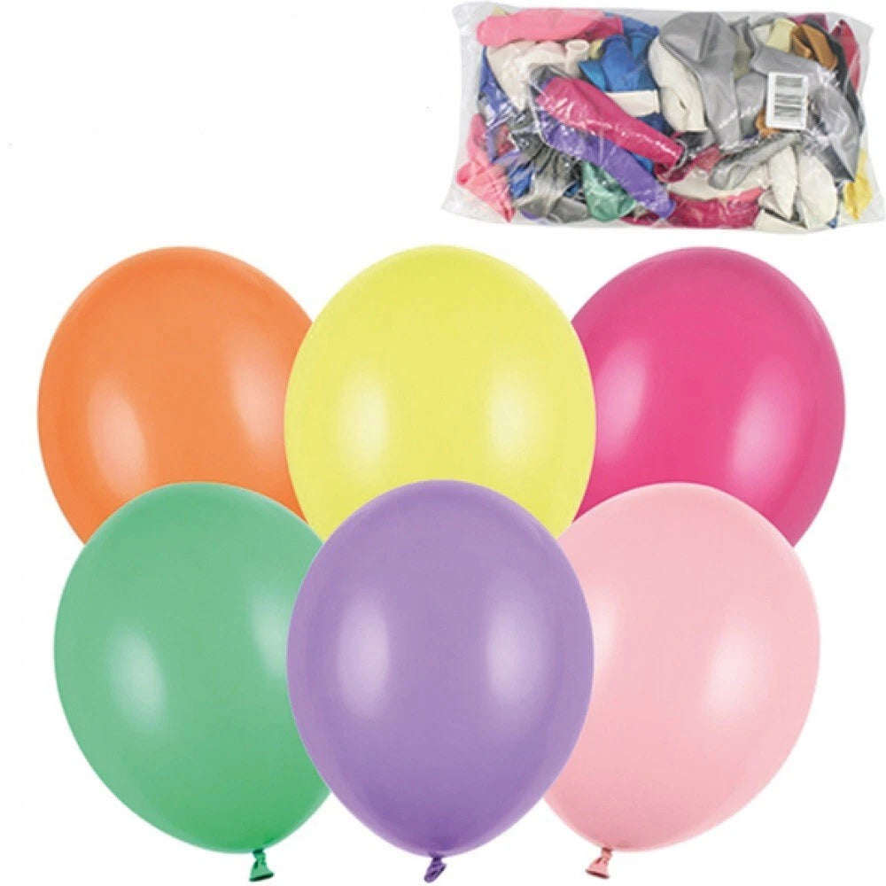 70 Ballons Baudruche Gonflables 24cm Multicolores Décoration